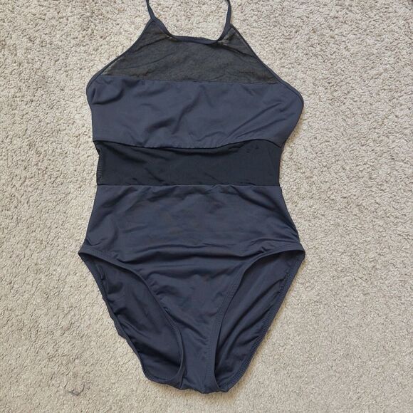 La Blanca Poppy Red Halter One Piece Swimsuit Size‎ 6 Black Summer Bathing-suit - Picture 3 of 11
